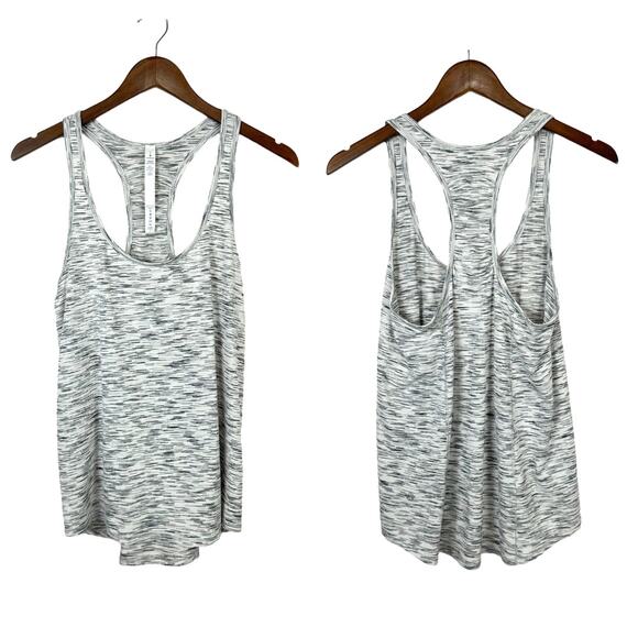 Lululemon Our Sport Black White Space Dye Racerback Lightweight Athletic Tank - Picture 2 of 8